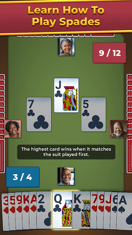 Spades For Seniors: Card Game